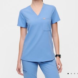 Ceil Blue Catarina One-Pocket Scrub Top